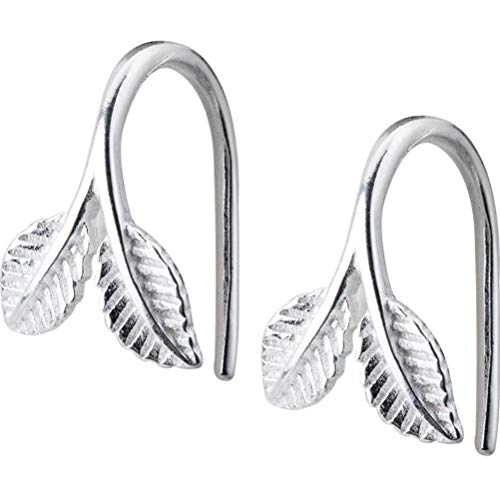 Boucles d'oreilles coréennes feuille d'argent S925 le cadeau poétique idéal