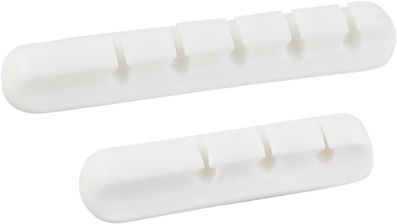 2 PCS Cable Holder Clips, 3-Hole & 5-Hole Self Adhesive Cord Holders, Cable Management for USB Charging Wires Office Home Desk Wire Organizer(White)
