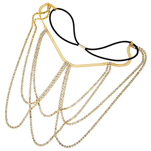 Minkissy Corrente de Coxa de Strass Cadeias Corporais Em Camadas Strass Chain de Perna de Praia Beac