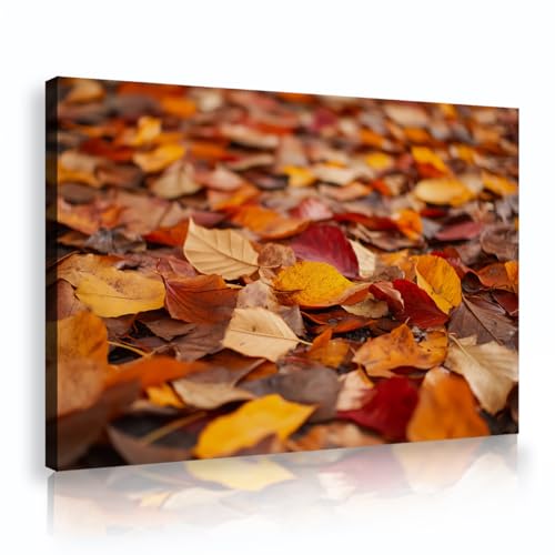 Toile d'art mural automne 40x56cm avec cadre intérieur style campagne SHENGPOSTER