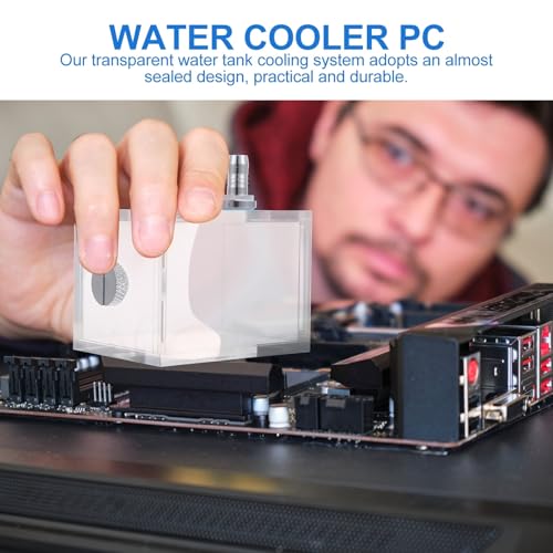 Tanque refrigeración líquida PC con bomba de acrílico resistente para CPU 4