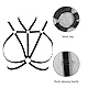 BBOHSS Plus Size Body Harness BH Damenmode Hohl Ohne Körbchen BH Gothic Punk Halloween Weihnachten Karneval Tanzkostüm (Schwarz)