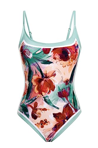 Image of Narecte Sexy One Piece Bathing Suit for Women Tummy Control High Cut One Piece Swimsuit Womens