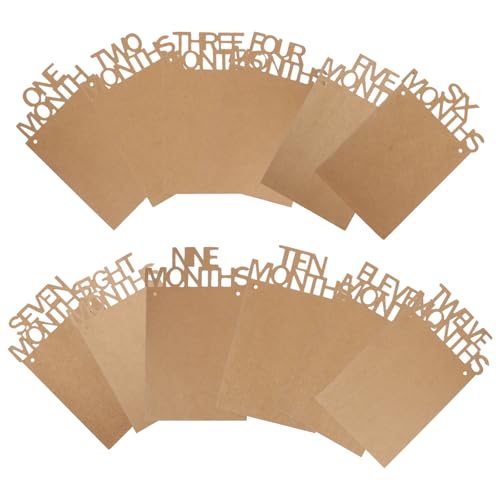 GLSTOY Guirnalda de Banderines Fotos para Fiesta de Primer Cumpleaños de Ñiño, 1 Juego de Pancarta Decorativa de Papel Kraft, Adorno Temático para Celebración Infantil