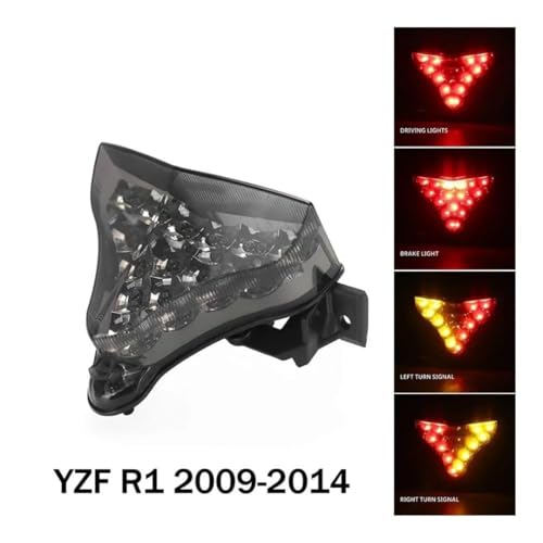 Luz trasera para motocicleta Yamaha YZF R1 2007-2008 en rutas nocturnas 3