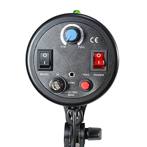 LimoStudio New Single 200 Watt Photo Studio Monolight Flash Strobe Umbrella Lighting Kit - 1 Studio Flash/Strobe, 1 Soft Umbrella, AGG334V2
