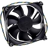 Courant continu : DC 12 V/0,65 A, 62,5 CFM ; connexion d'alimentation : 4 broches 4 fils, fil-à-carte ; longueur totale du câble : environ 34 cm