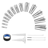 Caulking Finisher Kit - 14Pcs -Stainless Steel Caulk Nozzle Applicator - Reusable Caulking Finishing...