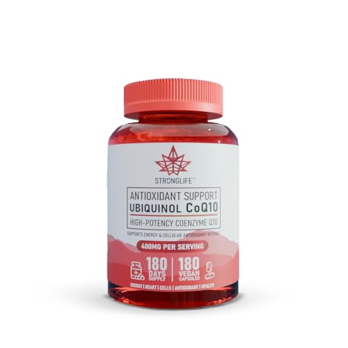 CoQ10 Ubiquinol 400mg – 180 Capsules – 6 Month Supply - High Strength – Active Form – Bioavailable Coenzyme Q10 Supplement