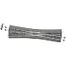 Produktbild Roco 42549 H0 RocoLine (mit Bettung) Kreuzungsweiche, doppelt 345mm 10° 959mm