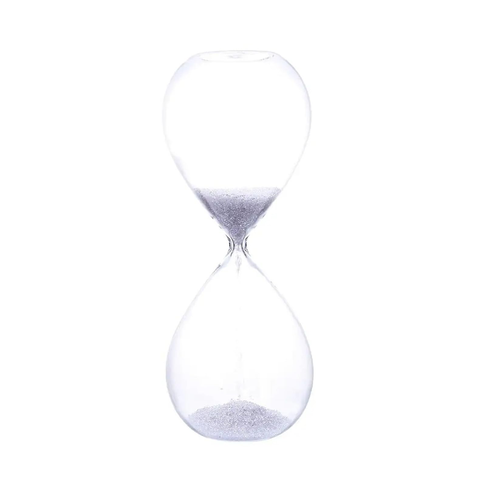 Nordic Glass Droplet Hourglass Timer 5/15/30/60 minutowy Aesthetic Sand Clock do salonu, półki, biurka, kreatywny ornament do domu (brązowy, 30 min 8 x 20 cm)