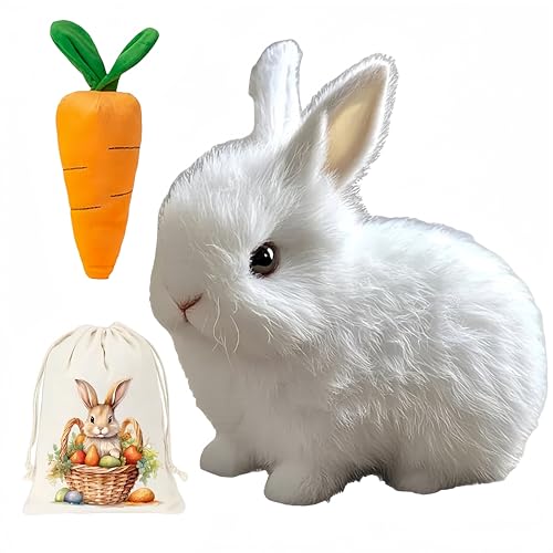 Image of Nubudoz Bunny Realistic Bunny Toy, Bunny - My Realistic Bunny Toy, Interactive Bunny Realistic Bunny - Jumping, Twitching, and Shaking Ears, Realistic Bunny Toys (Bunny-B)