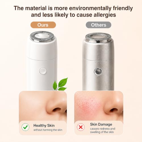 Image of Face Mini Hair Remover FS1000, Electric Facial Hair Remover for Women, Quick, Instant, Gentle, Painless, Smooth Skin, Glow On-The-Go, with Smartlight, for Upper Lips, Chin, Cheeks, Peach Fuzz Facial Hair Removal