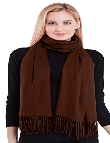 CJ Apparel Dark Brown Chocolate Brown 100% Cashmere Shawl Pashmina Scarf Wrap Stole Head Wrap Hand Made in Nepal New4