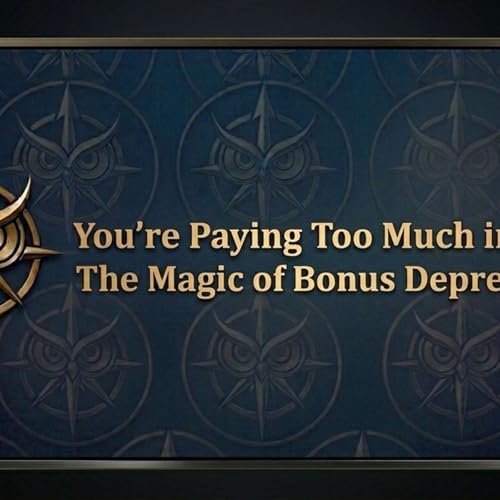 You're Paying Too Much in Taxes : The Magic of Bonus Depreciation