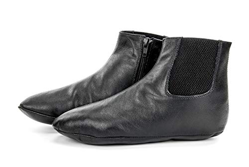 Piel Halal Genuina Cremallera Khuffain | Calcetines Sunnah Khuff para Mezquita, Negro, Talla de Zapato: UK 11.5 (EU 46) Cover