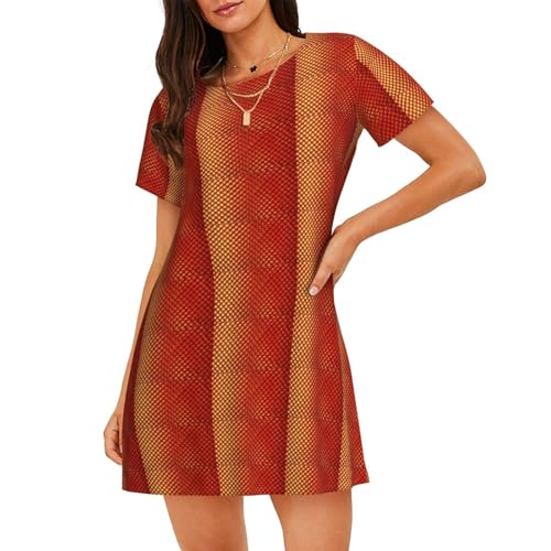 Chemise de nuit légère finitions soignées motif écailles de poisson