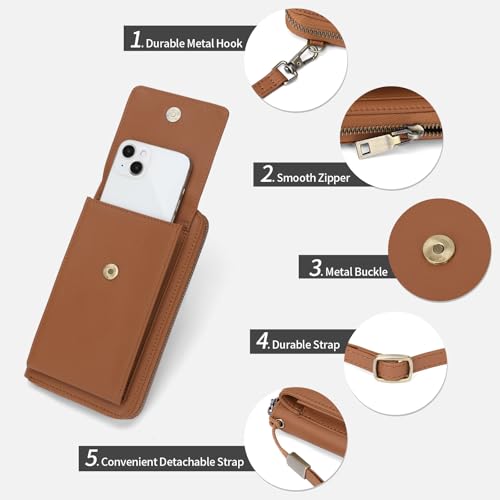 Image of SENDEFN Small Crossbody Cell Phone Purse for Women Leather Cellphone Bags Wallet Purses with Multi Card Slots