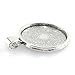 Lind Kitchen 25pcs Round Bezel Pendant Trays Setting Cabochon Blank Base for DIY Crafting Photo Jewelry Findings Making Accessories 25mm
