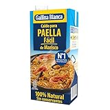 GALLINA BLANCA Caldo para Paella Fácil de Marisco 100% Natural | Listo para Añadir al Arroz. Sin Gluten, Sin Conservantes - 1L