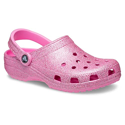 Crocs Unisex Classic Sparkly Clog | Metallic And Glitter Shoes, Taffy Pink,7 Women/5 Men #TOP3