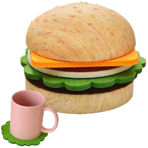 Dessous de verre hamburger original tapis isolant antidérapant multicouche anti-brûlure - 7