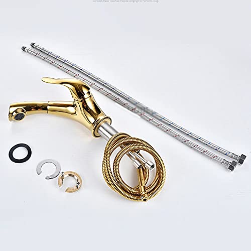 Robinet extractible de salle de bains pour lavabo moderne