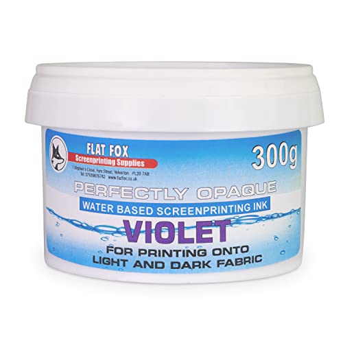 Flat Fox Encre opaque à base d'eau pour sérigraphie (Violet, 300 g) Cover