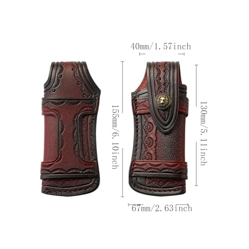 Bainha de faca de couro reto, bainha de bolso dobrável de couro, protetor universal de borda de faca