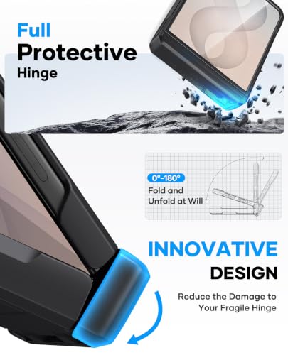 Image of ASAFCASE for Samsung Galaxy Z Flip 8 Case Wallet, Hinge Protector, Black | Rugged Card Holder (2-3 Cards), Outer Screen Protector, Military Drop, Shockproof Hard Phone Case for Samsung Galaxy Z Flip 8