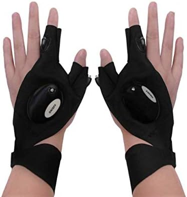 Gloves Flashlight,Cool Gadgets for Men,Work Gloves with Lights,Use for Camping,Night Fishing,Night Work Tools Gifts for Men,Him,Dad,Father,DIY Electrician,Husband,Boyfriend,Birthday