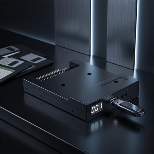 Image of Floppy Drive Emulator 3.5 Inch 1.44MB USB Floppy Emulator SFR1M44 U100K Updated Flash Disk Floppy Drive Replacement Black