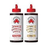 Bachan's Japanese Barbecue Sauce 2 Pack - 1 Original, 1 Sweet Honey - BBQ Sauce for Wings, Chicken, Beef, Pork, Seafood, Noodles, and More. Non GMO, No Preservatives, BPA free