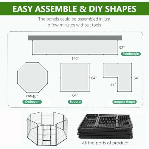 image for BestPet Dog Playpen Indoor 40 inch 8 Panels Metal Dog Pen Pet Dog Fenc