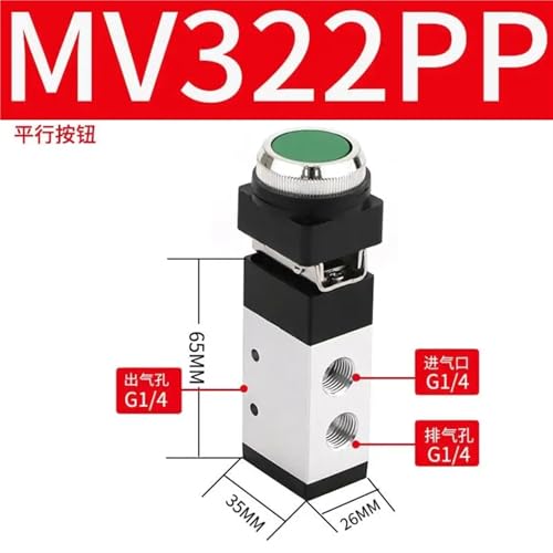 Vanne mécanique MV322PP de contrôle pour circuits pneumatiques