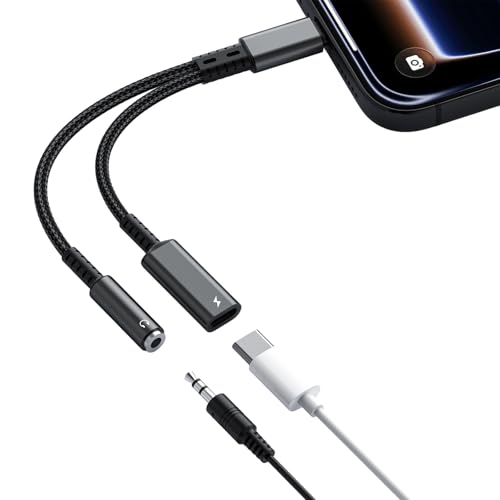 2in1 Type-C �C���z���W���b�N�ϊ� 3.5mm�y2026�N DAC�������f���z USB-C to 3.5mm PD60W�}���[�d�Ή� Type-C�|�[�g�ŃC���z���Ə[�d�𓯎��Ɏg�p�\ ���y�Đ��E�ʘb�E���ʒ����Ή� HiFi ��x�� iPhone