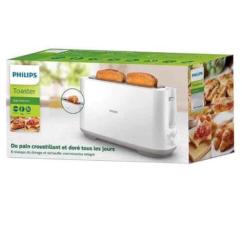Philips Toaster HD2590/00 mit extra langem Schlitz und Warmhalterost