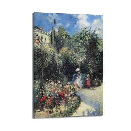 Poster Pissarro In The Garden déco murale salon moderne 50x75