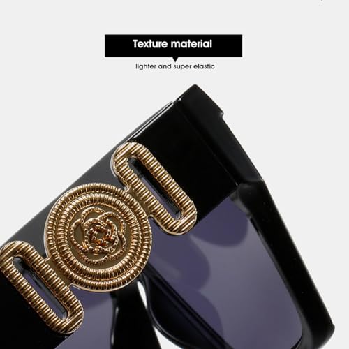 Fashion Oversized Sunglasses Men Women Luxury Gradient Female Retro3