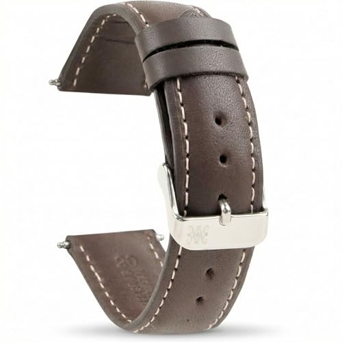 Bracelet de montre en cuir marron 22 mm Moreira bracelet cuir véritable