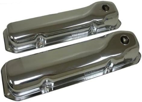 Steel Valve Covers Fits 1969–1982 Ford SB 351C‑351M‑400M‑Boss 302 – Smooth – 1 Hole – Chrome