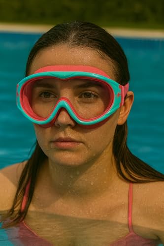 Image of VRT Kids /Men /Women Swimming Goggles Diving Goggles Anti Fog Silicone Waterproof Swimming Goggles (Green & Dark Pink)