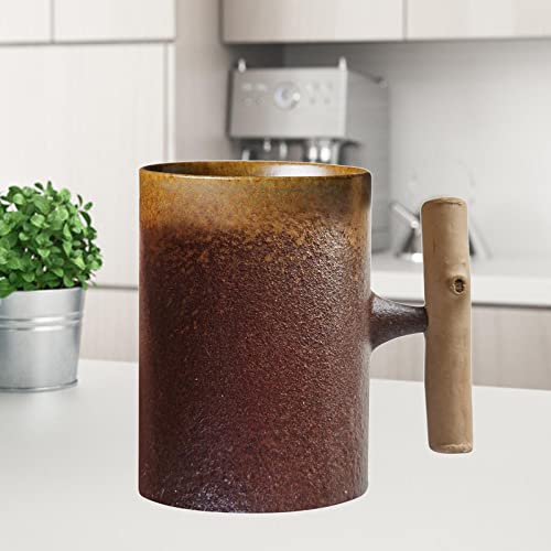 Caneca de café de cerâmica estilo japonês vintage xícara de bebida rústica, estilo C1 360ml