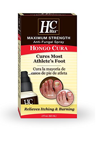 HC MAX Anti-Fungal Spray Maximum Strength Formula Kills Fungus and Cures Most Athlete’s Foot w/ Undecylenic Acid & Clinically Proven to Cure Fungal Infections 2 Fl Oz (Pack of 1)