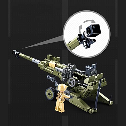 Technik Militär Panzer Leichte Haubitze Modellbausatz 258 Teile Armee Panzer Bausteine Modellbausatz Kompatibel Mit Lego – Bild 6