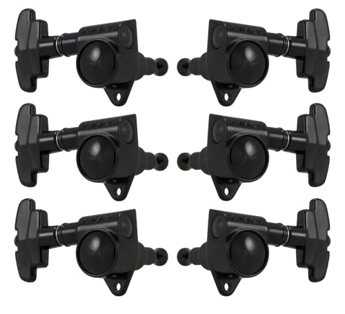 Mécaniques Grover Super Rotomatics 3+3 noir chrome pour guitare acoustique