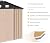 10 x 8 FT Outdoor Storage Shed, Metal Tool Shed Storage House with Lockable Doors & Air Vents, Waterproof Garden Steel for Backyard, Garden, Lawn, Patio, Brown