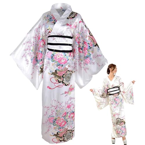 Kimono japonais fleuri et soyeux le cadeau traditionnel idéal