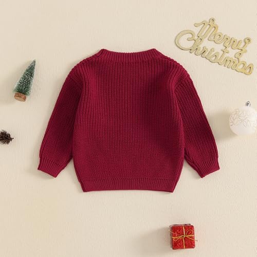 Infant Newborn Baby Christmas Sweater Cute Candy Cane Warm Knitted Sweater Top Toddler Fall Winter Clothes4