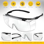 2 Pack Safety Glasses Over Glasses,Anti-Fog & Scratch Goggles, Protection Glasses Protective Eyes Glasses for Men and Women